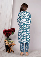 Cotton Kurta Pant Set For Women, Indian Salwar Suit , Stitched Suit Set for Women, Dailywear suit