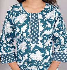 Cotton Kurta Pant Set For Women, Indian Salwar Suit , Stitched Suit Set for Women, Dailywear suit