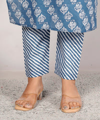 Cotton Kurta Pant Set For Women, Indian Salwar Suit , Stitched Suit Set for Women, Dailywear suit