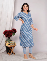 Cotton Kurta Pant Set For Women, Indian Salwar Suit , Stitched Suit Set for Women, Dailywear suit