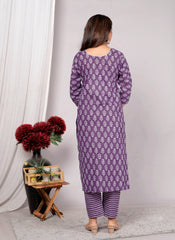 Cotton Kurta Pant Set For Women, Indian Salwar Suit , Stitched Suit Set for Women, Dailywear suit