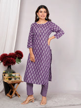 Cotton Kurta Pant Set For Women, Indian Salwar Suit , Stitched Suit Set for Women, Dailywear suit