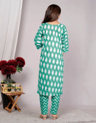 Cotton Kurta Pant Set For Women, Indian Salwar Suit , Stitched Suit Set for Women, Dailywear suit