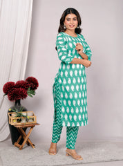 Cotton Kurta Pant Set For Women, Indian Salwar Suit , Stitched Suit Set for Women, Dailywear suit