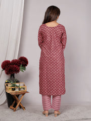 Cotton Kurta Pant Set For Women, Indian Salwar Suit , Stitched Suit Set for Women, Dailywear suit