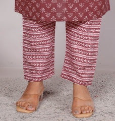 Cotton Kurta Pant Set For Women, Indian Salwar Suit , Stitched Suit Set for Women, Dailywear suit