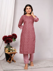 Cotton Kurta Pant Set For Women, Indian Salwar Suit , Stitched Suit Set for Women, Dailywear suit