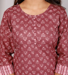 Cotton Kurta Pant Set For Women, Indian Salwar Suit , Stitched Suit Set for Women, Dailywear suit