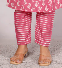 Cotton Kurta Pant Set For Women, Indian Salwar Suit , Stitched Suit Set for Women, Dailywear suit