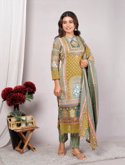 Indian Ethnic Salwar Suit Set, Cotton Kurta Pant Dupatta Set, Straight Line Traditional Pakistani Style Suit