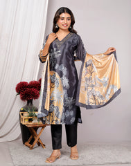 Kurta Dupatta Pant Set For Women, Indian Salwar Suit , Stitched Suit Set for Women, Partywear suit