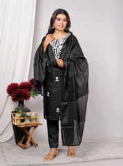 Kurta Dupatta Pant Set For Women, Indian Salwar Suit , Stitched Suit Set for Women, Partywear suit