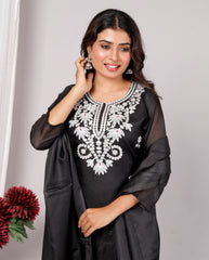 Kurta Dupatta Pant Set For Women, Indian Salwar Suit , Stitched Suit Set for Women, Partywear suit