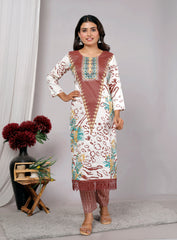 Indian Ethnic Salwar Suit Set, Cotton Kurta Pant Dupatta Set, Straight Line Traditional Pakistani Style Suit