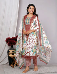 Indian Ethnic Salwar Suit Set, Cotton Kurta Pant Dupatta Set, Straight Line Traditional Pakistani Style Suit