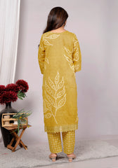 Indian Ethnic Salwar Suit Set, Cotton Kurta with Pant and Dupatta, Three Piece Traditional Set Cotton Suit Set
