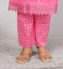 Indian Ethnic Salwar Suit Set, Cotton Kurta with Pant and Dupatta, Three Piece Traditional Set Cotton Suit Set