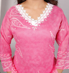 Indian Ethnic Salwar Suit Set, Cotton Kurta with Pant and Dupatta, Three Piece Traditional Set Cotton Suit Set