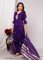 Kurta Dupatta Pant Set For Women, Indian Salwar Suit , Stitched Suit Set for Women, Partywear suit