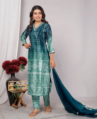 Partywear Salwar Suit For Women , Kurta Dupatta Set For Women (Handmade Work Finish)