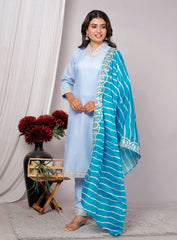 Kurta Dupatta Pant Set For Women, Indian Salwar Suit , Stitched Suit Set for Women, Partywear suit