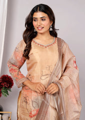 Partywear Salwar Suit For Women , Kurta Dupatta Set For Women (Handmade Work Finish)