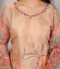 Partywear Salwar Suit For Women , Kurta Dupatta Set For Women (Handmade Work Finish)