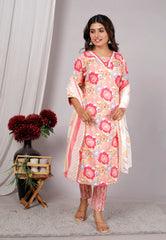 Kurta Dupatta Pant Set For Women, Indian Salwar Suit , Stitched Suit Set for Women, Partywear suit