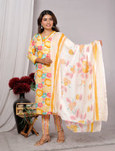 Kurta Dupatta Pant Set For Women, Indian Salwar Suit , Stitched Suit Set for Women, Partywear suit