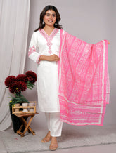 Kurta Dupatta Pant Set For Women, Indian Salwar Suit , Stitched Suit Set for Women, Partywear suit