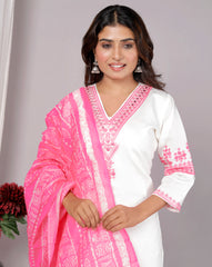 Kurta Dupatta Pant Set For Women, Indian Salwar Suit , Stitched Suit Set for Women, Partywear suit