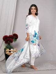 Kurta Dupatta Pant Set For Women, Indian Salwar Suit , Stitched Suit Set for Women, Partywear suit