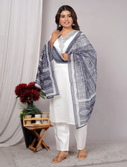 Kurta Dupatta Pant Set For Women, Indian Salwar Suit , Stitched Suit Set for Women, Partywear suit