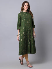 Women's Cotton Relaxed Fit A Line Kurta, Indian Kurta for women, Partywear kurta