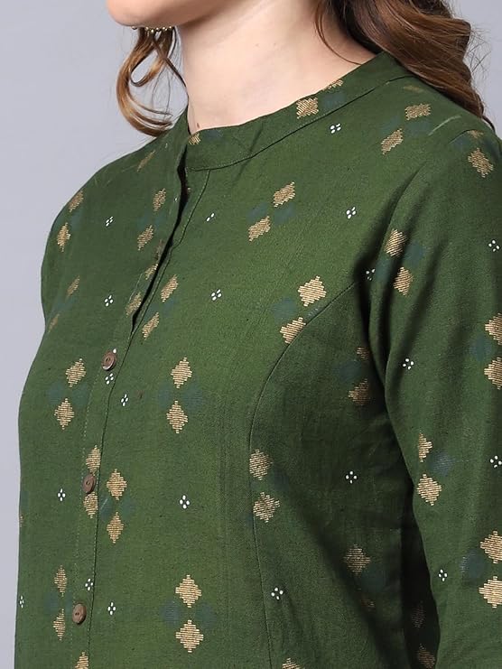 Women's Cotton Relaxed Fit A Line Kurta, Indian Kurta for women, Partywear kurta