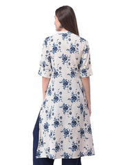 Women's Cotton Relaxed Fit A Line Kurta, Indian Kurta for women, Partywear kurta