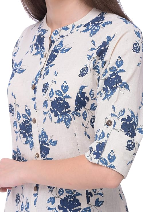 Women's Cotton Relaxed Fit A Line Kurta, Indian Kurta for women, Partywear kurta