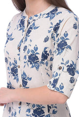 Women's Cotton Relaxed Fit A Line Kurta, Indian Kurta for women, Partywear kurta
