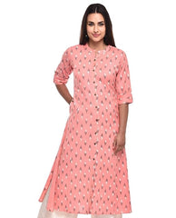 Women's Cotton Relaxed Fit A Line Kurta, Indian Kurta for women, Partywear kurta