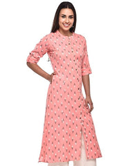Women's Cotton Relaxed Fit A Line Kurta, Indian Kurta for women, Partywear kurta