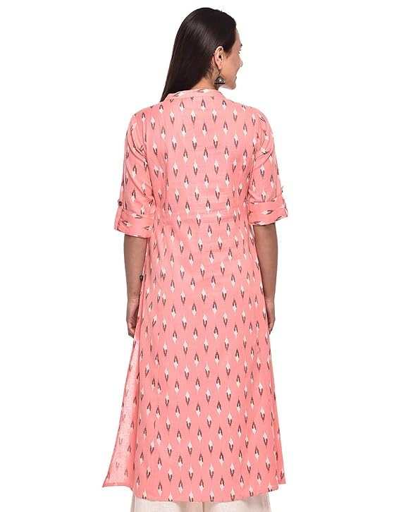 Women's Cotton Relaxed Fit A Line Kurta, Indian Kurta for women, Partywear kurta