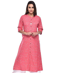 Women's Cotton Relaxed Fit A Line Kurta, Indian Kurta for women, Partywear kurta