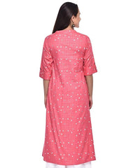 Women's Cotton Relaxed Fit A Line Kurta, Indian Kurta for women, Partywear kurta