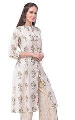 Women's Cotton Relaxed Fit A Line Kurta, Indian Kurta for women, Partywear kurta