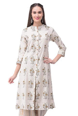 Women's Cotton Relaxed Fit A Line Kurta, Indian Kurta for women, Partywear kurta