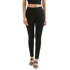 Women's Regular Fit & Stretchable High Rise Leggings with pockets
