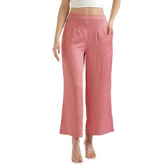 Palazzo Pants for Women, Viscose Fabric, Regular Fit, Mid Rise, Deep Pockets