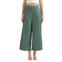 Palazzo Pants for Women, Viscose Fabric, Regular Fit, Mid Rise, Deep Pockets