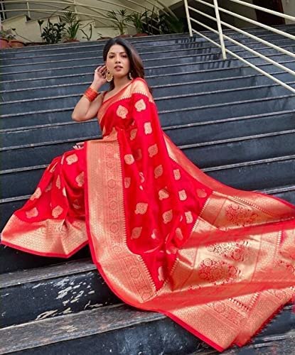 Women's Kanjivaram Art Silk Saree Soft Banarasi Style Sari With Blouse Piece For Wedding Drapper South indian Saree