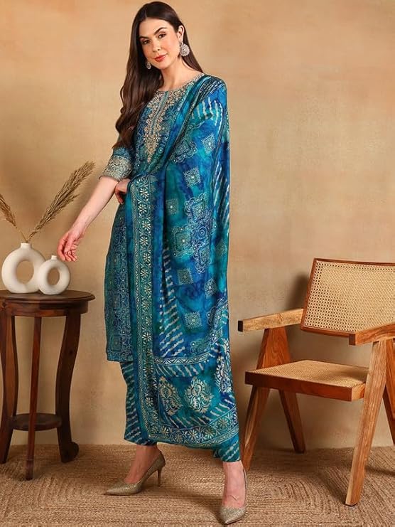 Kurta Dupatta Pant Set For Women
